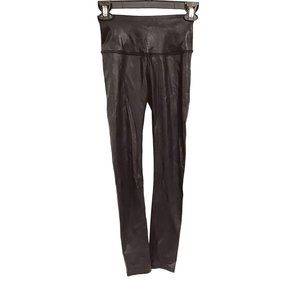 CALIA by Carrie Underwood Power Sculpt Black‎ Faux Leather Leggings Size XS